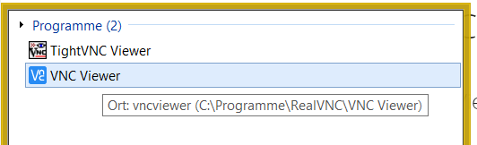 two different VNC viewers: TightVNC Viewer and RealVNC Viewer