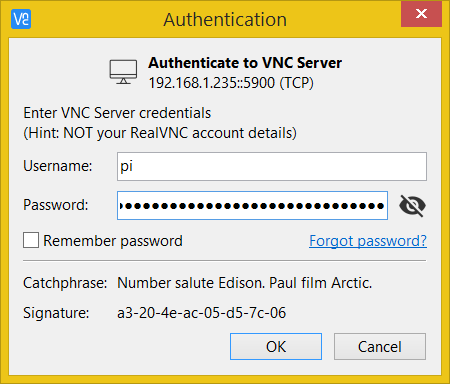 VNC Server authentication - use Raspberry Pi OS credentials