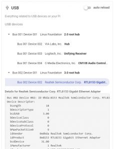 List Devices Raspberry Pi PiDoctor | PiCockpit
