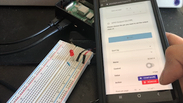 remote control gpio turn on led with raspberry pi