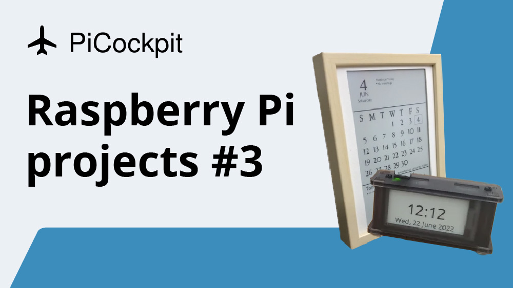 Proyectos Raspberry Pi calendario y reloj eink