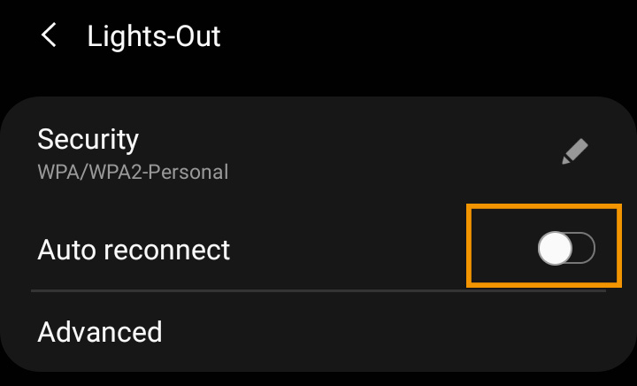 reconexión automática de android desactivada