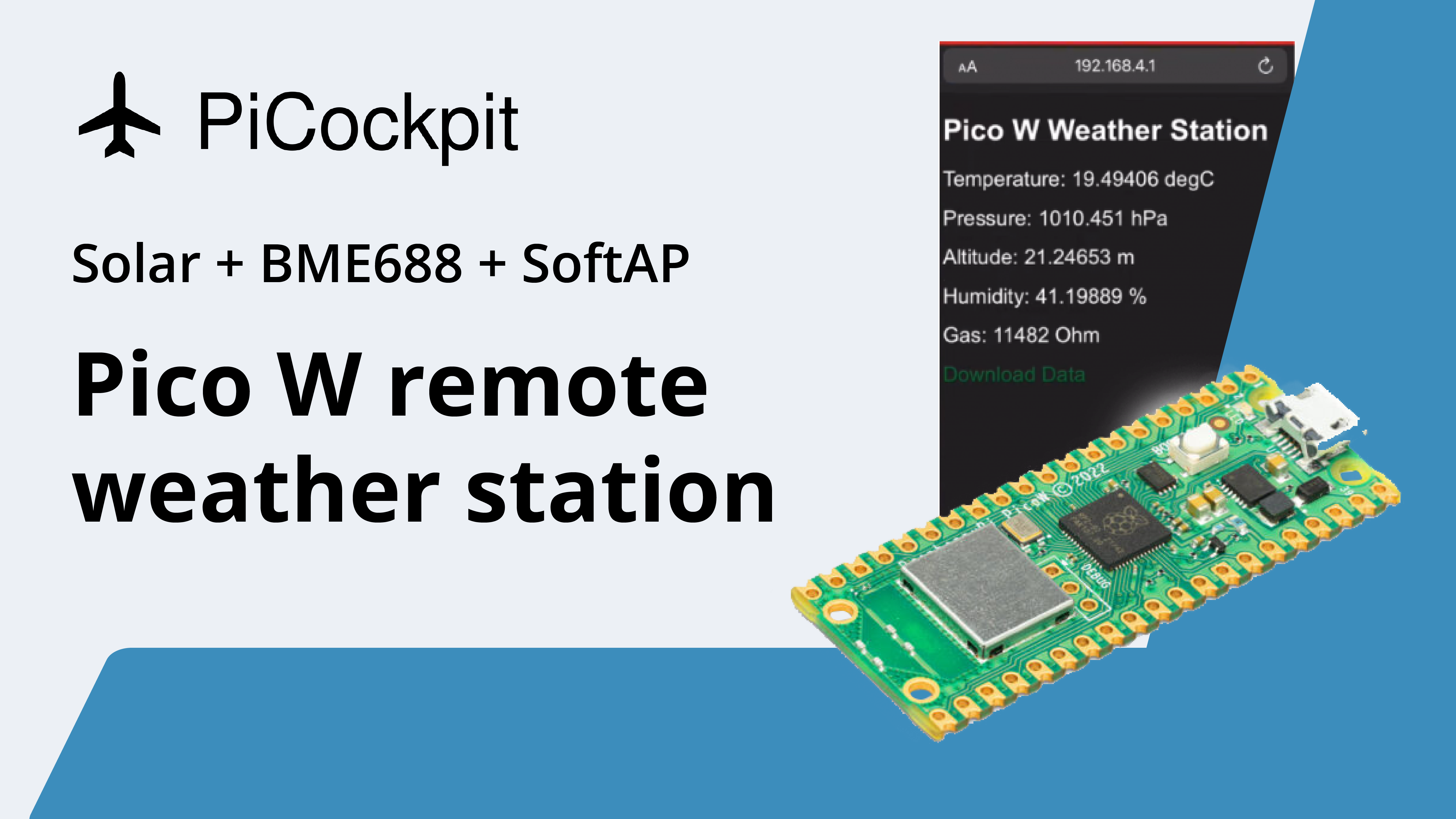 Raspberry Pi Pico W Remote Weather Station Solar Powered And Softap Picockpit Monitor And