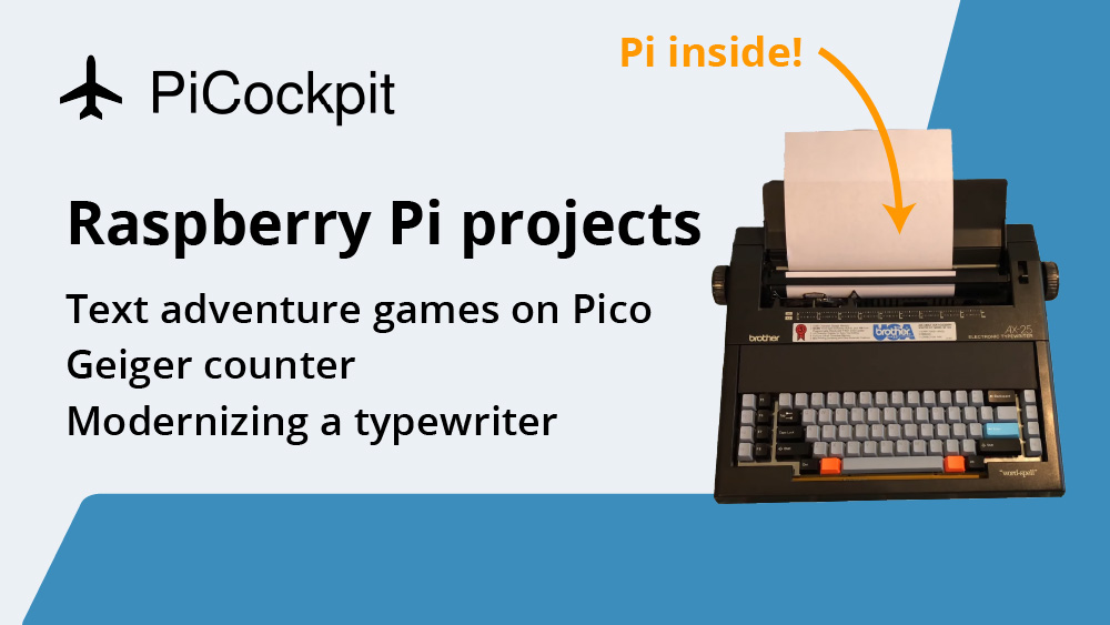 raspberry pi projects γραφομηχανή μετρητής geiger παιχνίδια κειμένου