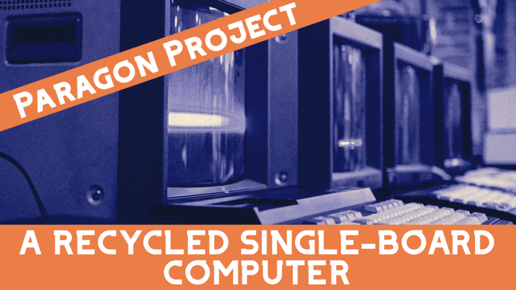 Uma imagem de título de computador de placa única reciclada