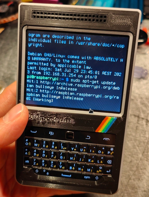 Blackberry Pi Cyberdeck with a Raspberry Pi Zero