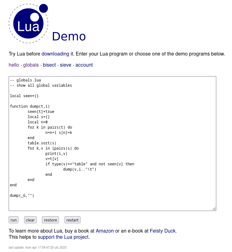 Lua example from Lua.org